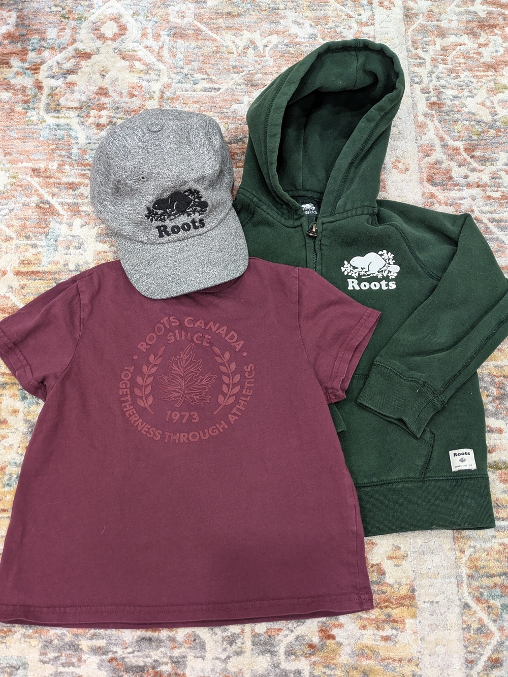 Roots Kids Bundle - Forest Green/Grey/Burgundy - Size 5T, XL